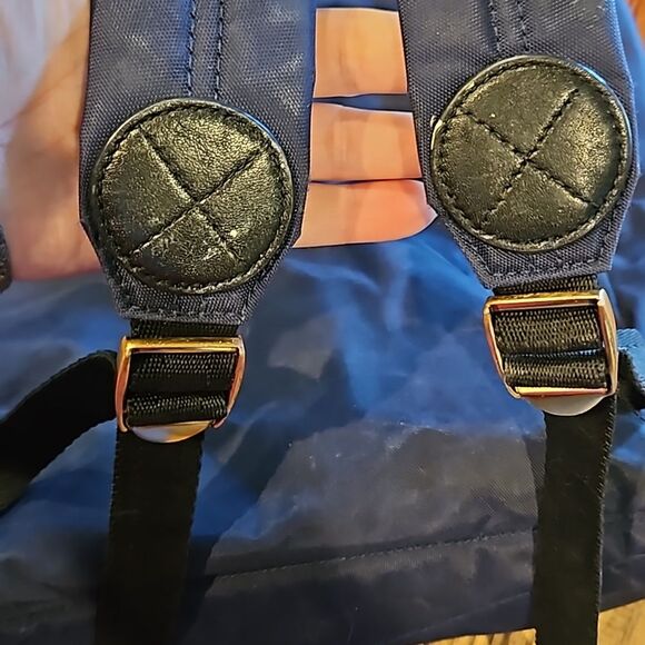 Marc Jacobs New York THE BIKER NYLON BACKPACK in navy with black/gold accents main image 9